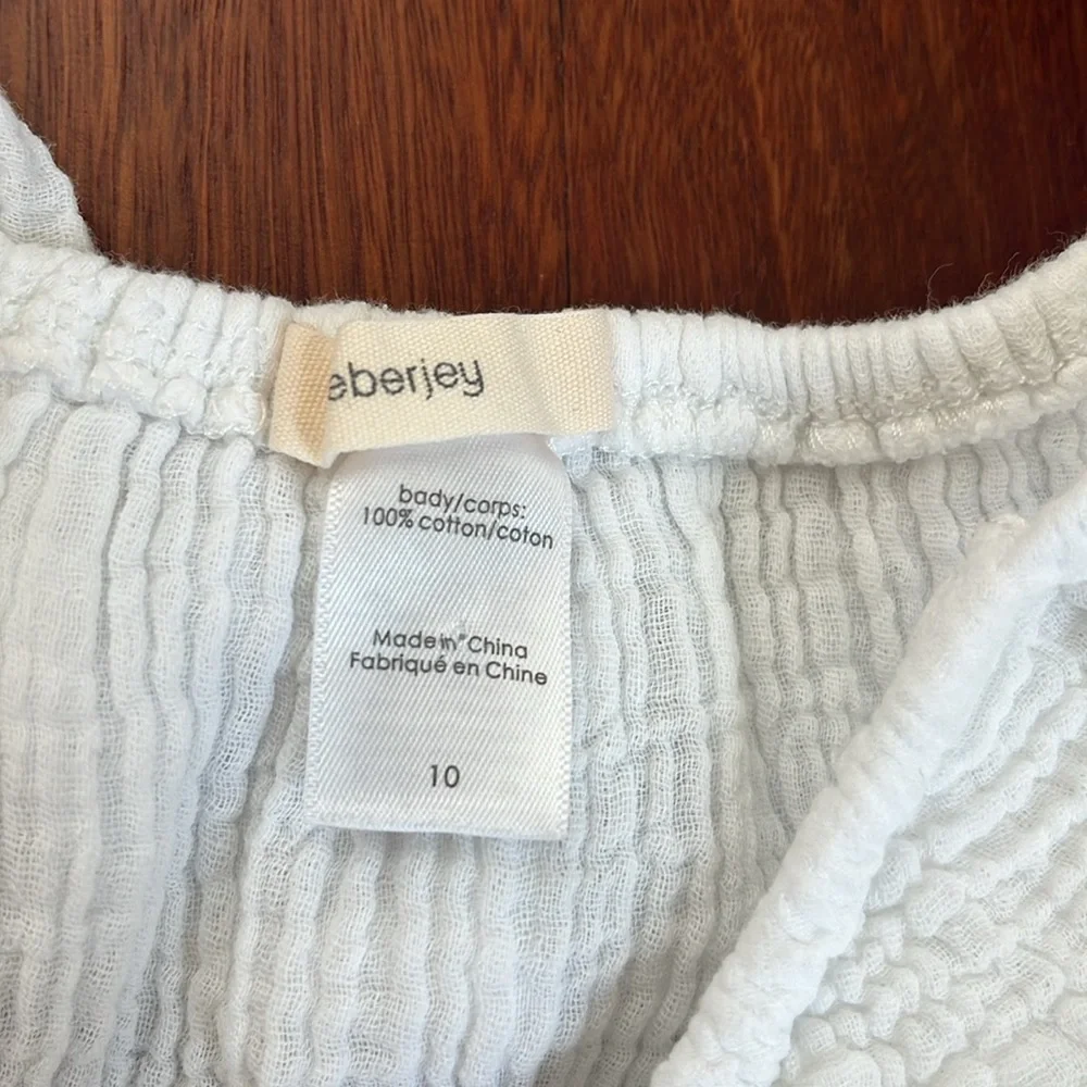 EBERJEY Muslin white romper size 10 girls